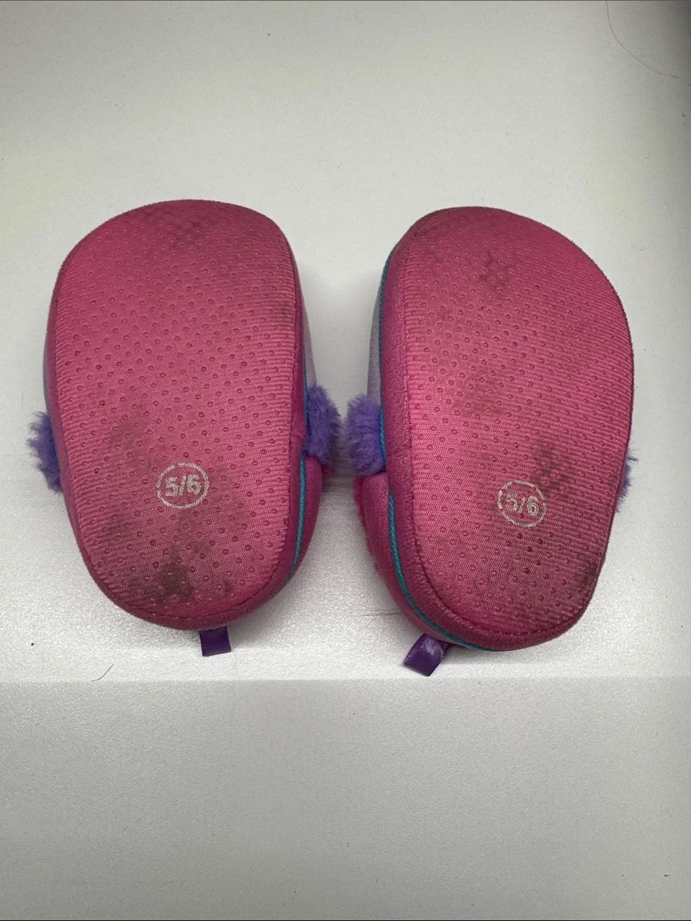 *5/$25* or *3/$15* Toddler Abby Cadabby Magical Girl Purple & Pink Furry Slipper